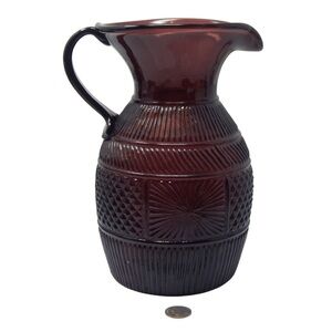 Small Vintage Purple Amethyst Glass Pitcher